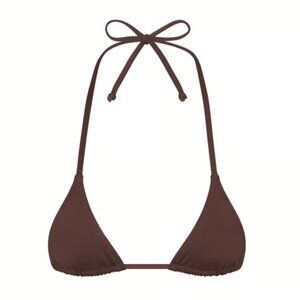 SKIMS SWIM MICRO TRIANGLE TOP | COCOA, Size large